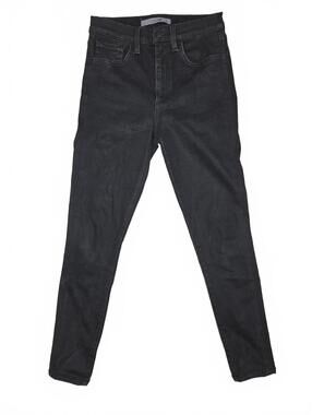 Joe's Jeans High-Rise Black Coated Skinny Designer Jeans Size 26